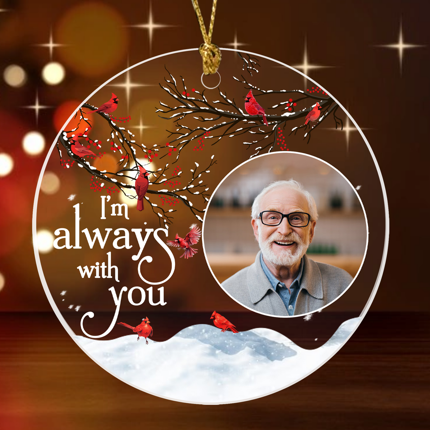 I’m Always With You Perfect Ornament Personalized Memorial Gift For Dad