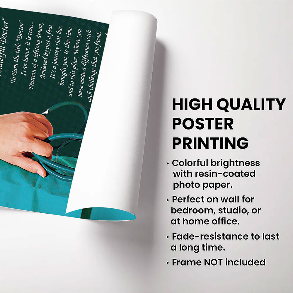 For A Wonderful Doctor Poster Personalized Gift For Doctor