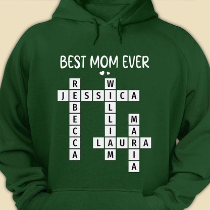 Best Mom Ever Crossword Puzzle Shirt Personalized Gift For Mother
