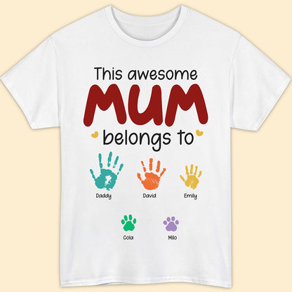 This Awesome Mom Belongs To T-shirt Personalized Gift For Mom