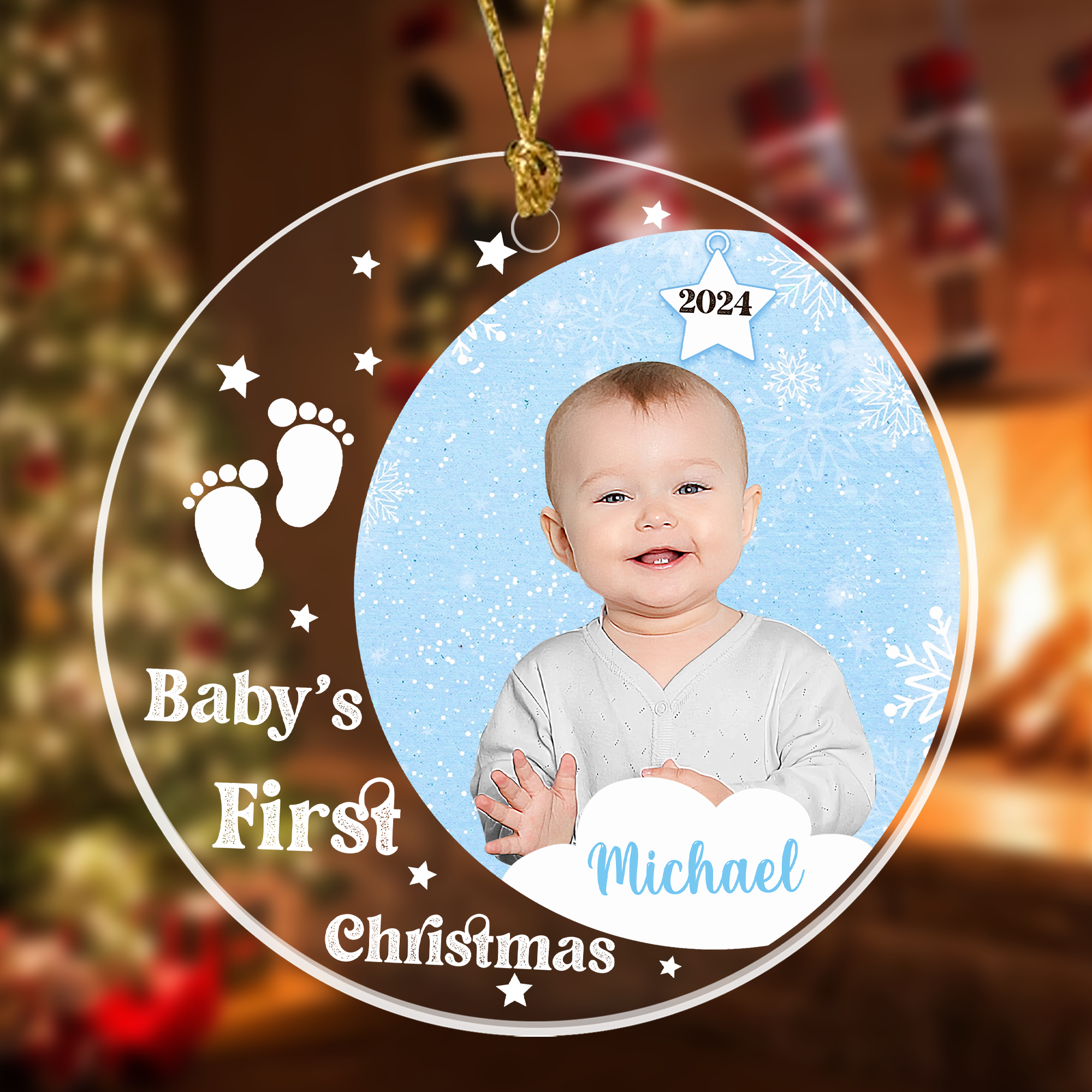 Baby First Christmas Ornament Personalized Gift For New Parents