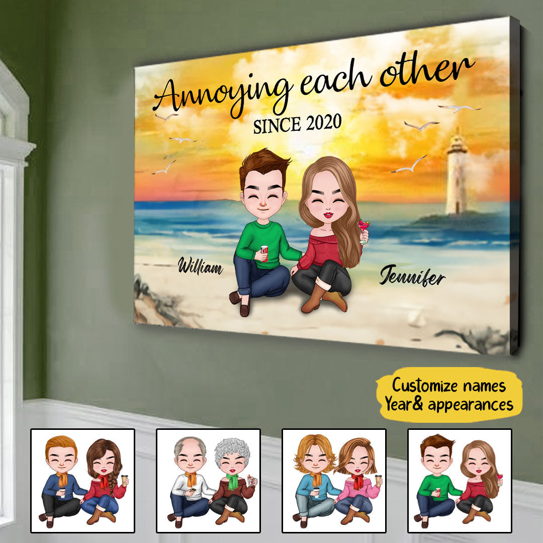 Annoying Each Other Canvas Personalized Gift For Couple