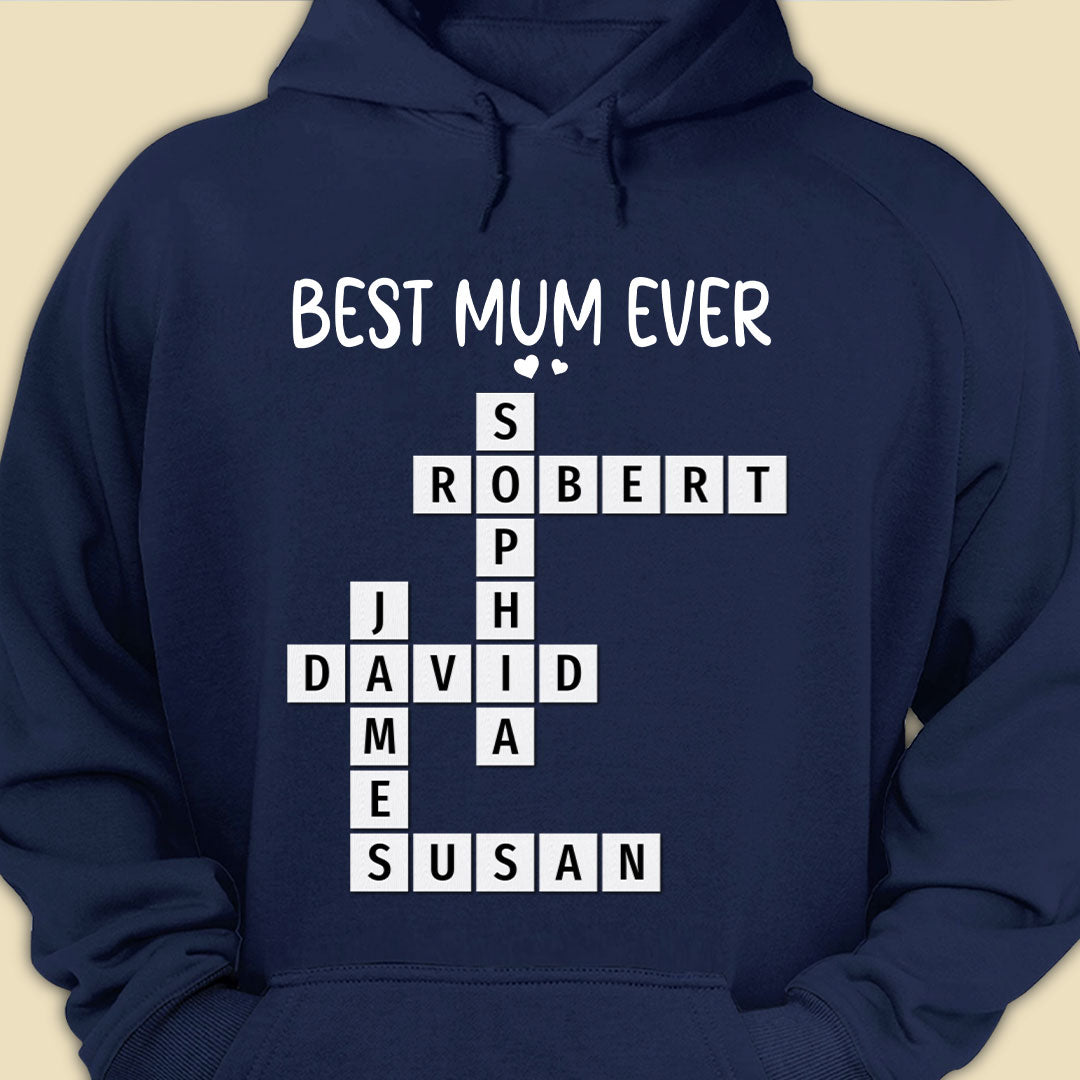 Best Mum Ever Crossword Shirt Personalized Gift For Mother