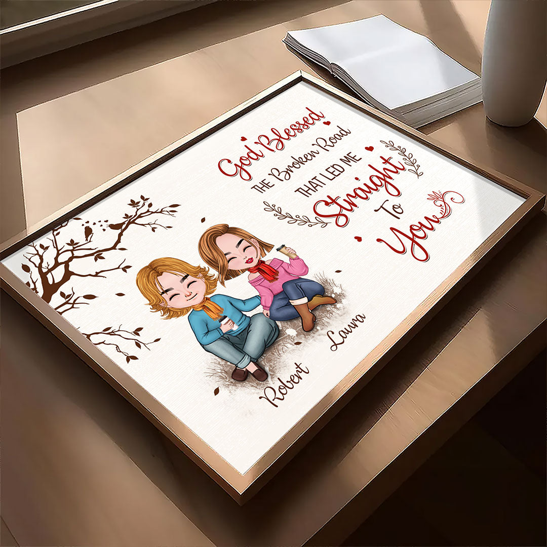 God Blessed Couple Poster Personalized Gift For Him For Her