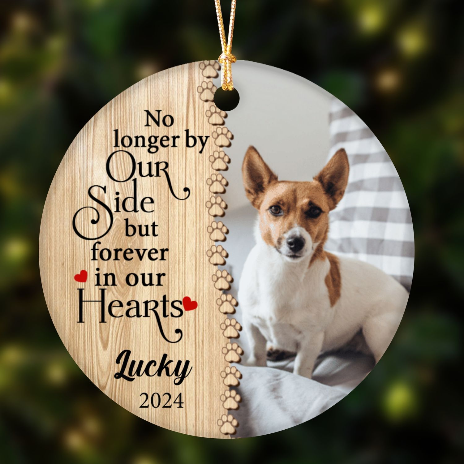 Forever In Our Hearts Meaningful Ornament Memorial Personalized Gift