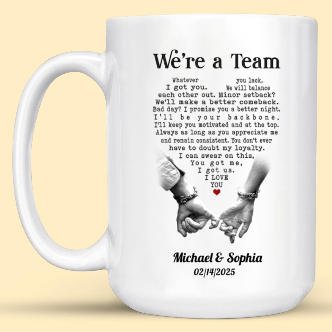 Personalized Pinky Swear We're Team Ceramic Mug Gift For Couple