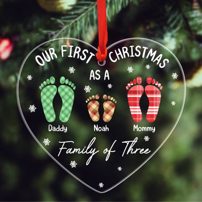 First Christmas As Family Ornament Personalized Gift For Family