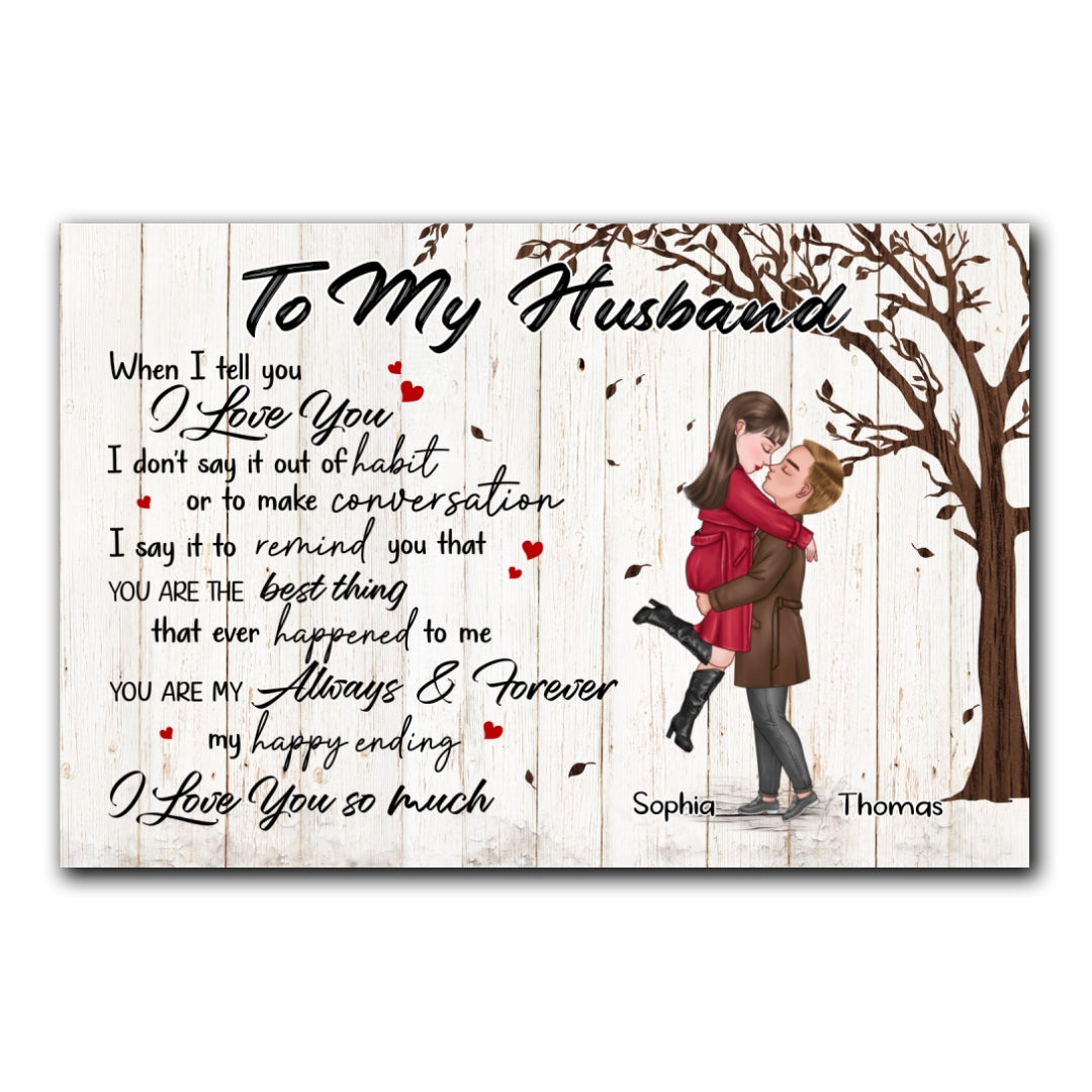 You're My Always And Forever Canvas Personalized Gift For Husband