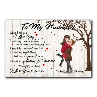 You're My Always And Forever Canvas Personalized Gift For Husband