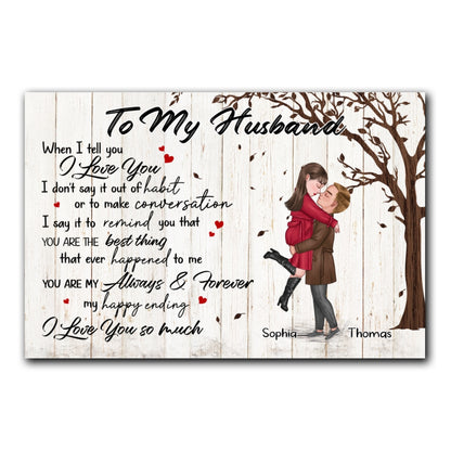 You're My Always And Forever Canvas Personalized Gift For Husband