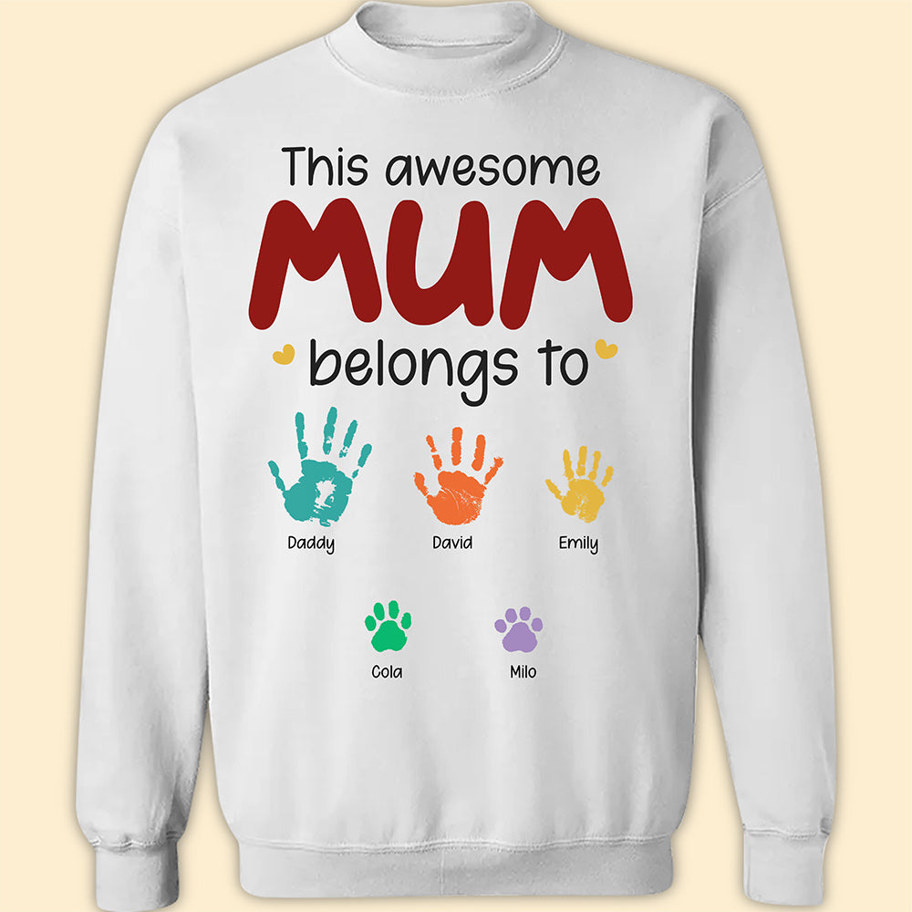 This Awesome Mom Belongs To T-shirt Personalized Gift For Mom