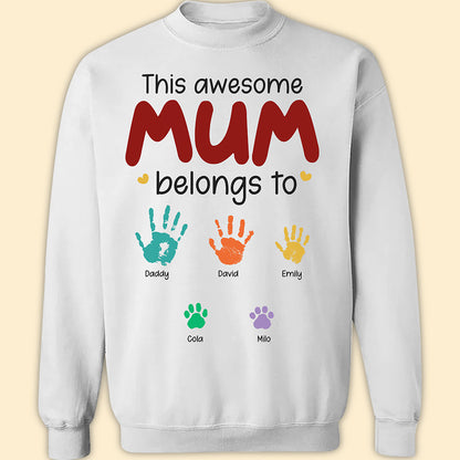 This Awesome Mom Belongs To T-shirt Personalized Gift For Mom