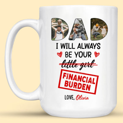 Little Girl Funny Mug Personalized Photo Gift For Dad From Daughter