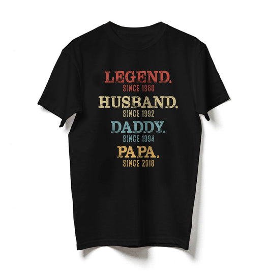 Legend Husband Dog Dad Daddy Papa Grandpa Personalized Cool Shirt
