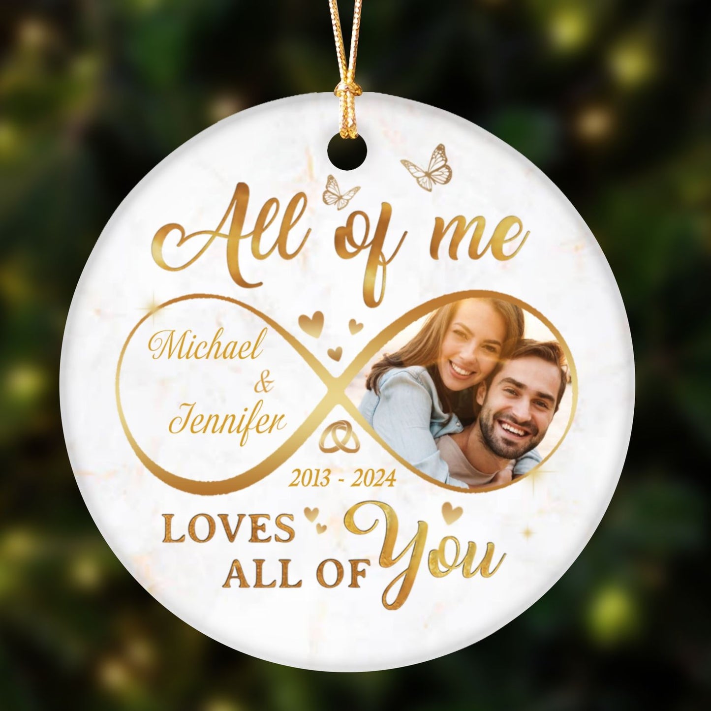 Loves All Of You Ornament Personalized Anniversary Gifts For Couple