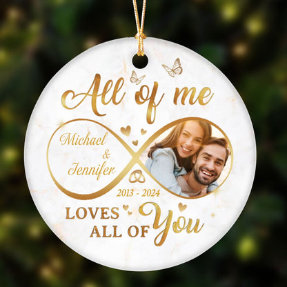 Loves All Of You Ornament Personalized Anniversary Gifts For Couple