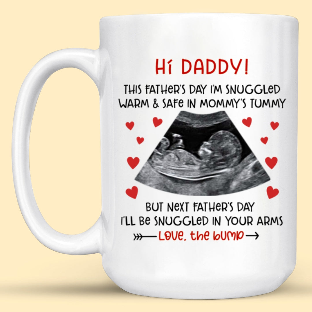 Dad To Be In Mommy's Tummy Ultrasound Personalized Father's Day Mug