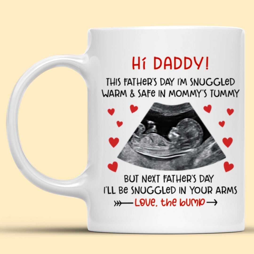 Dad To Be In Mommy's Tummy Ultrasound Personalized Father's Day Mug