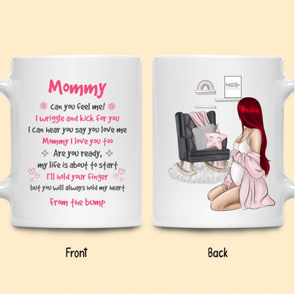 Personalized Mommy Can You Feel Me Mug