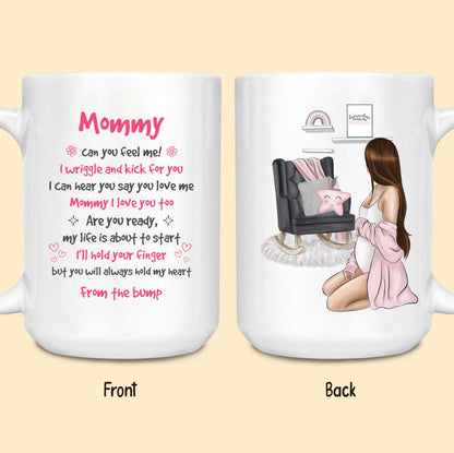 Personalized Mommy Can You Feel Me Mug