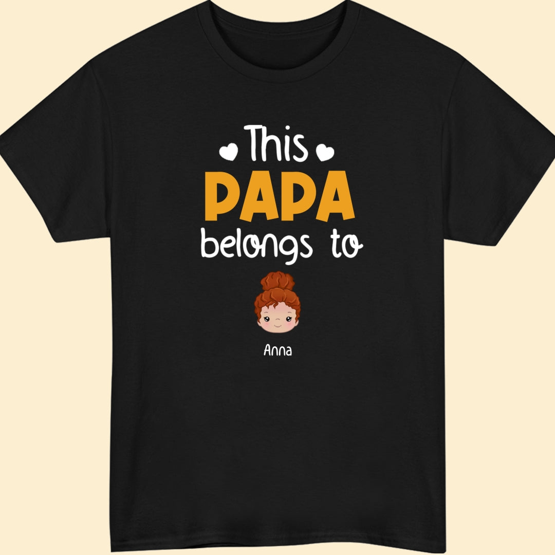 This Awesome Papa Belongs To Kids T-Shirts Personalized Gift For Grandpa