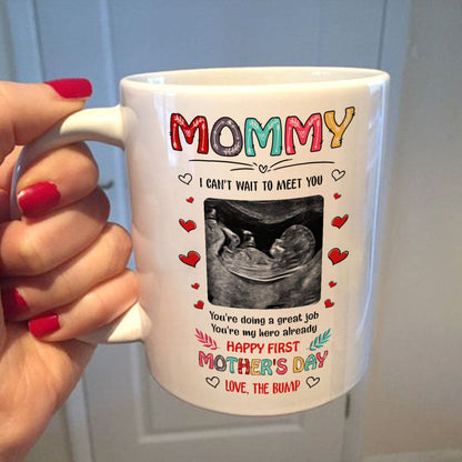 Personalized Mother's Day Gift For Expecting Mom Ultrasound Mommy Good Job Mug