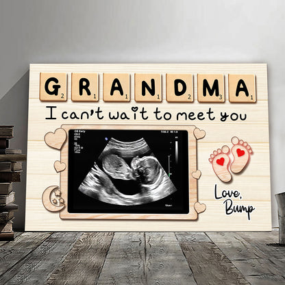 Mommy I Can't Wait To Meet You Canvas Personalized Gift For Mom To Be