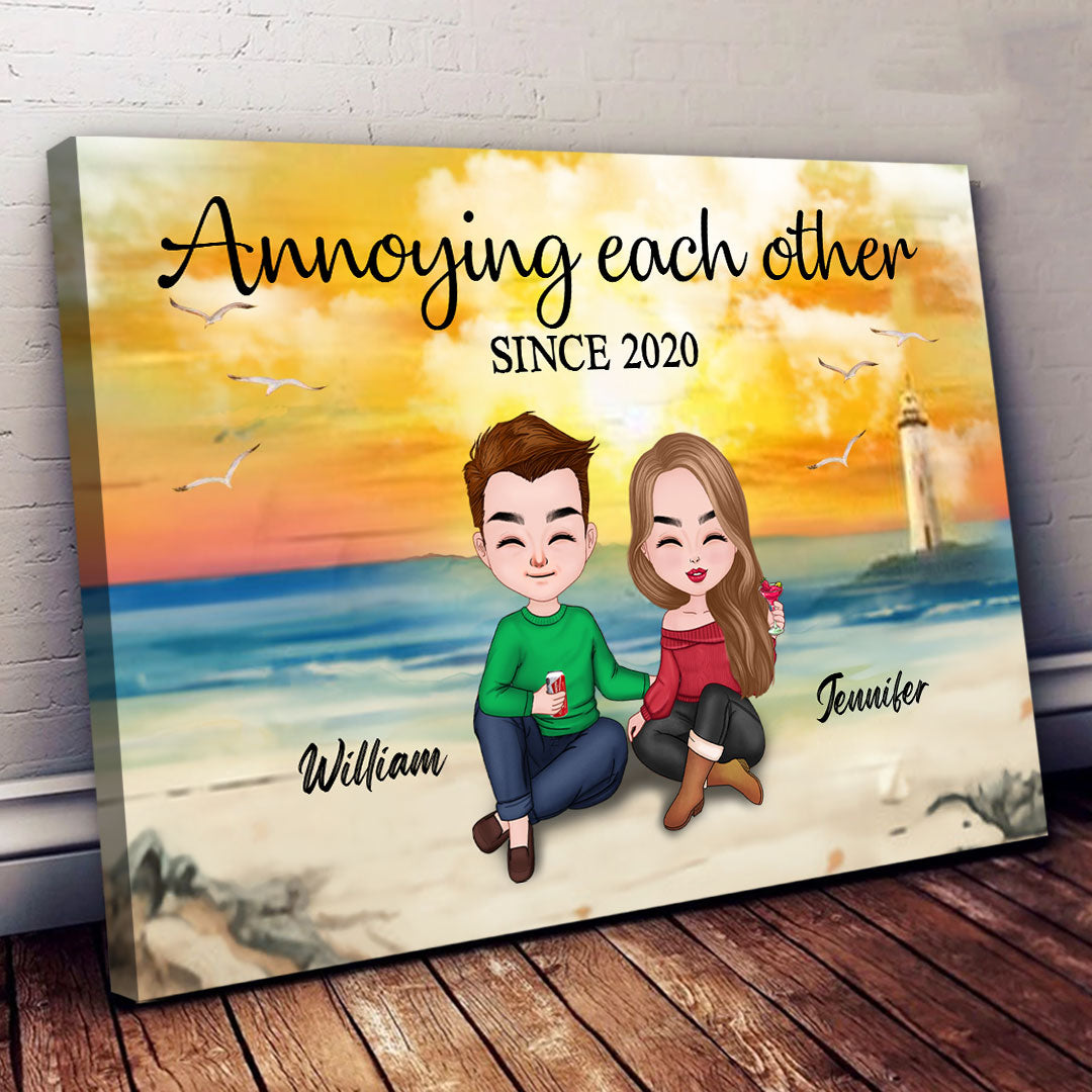 Annoying Each Other Canvas Personalized Gift For Couple