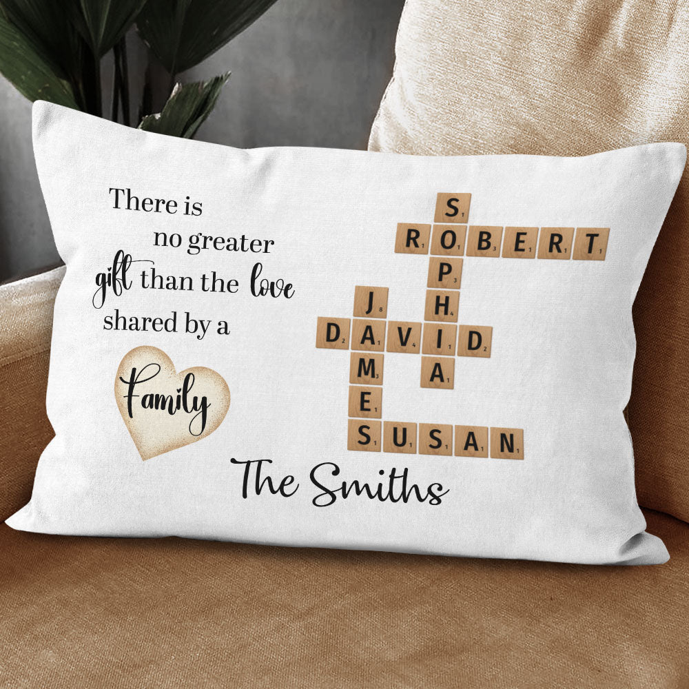 There Is No Greater Crossword Pillow Personalized Gift For Family