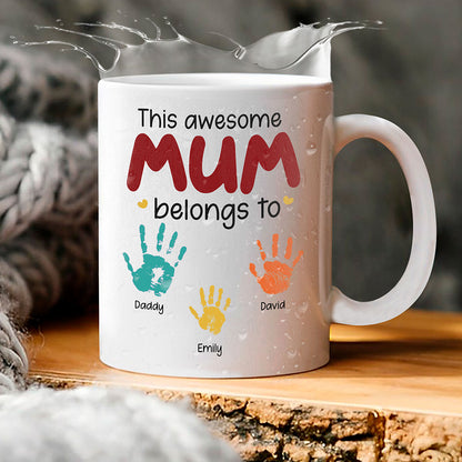 This Awesome Mom Belongs To Mug Personalized Gift For Mother