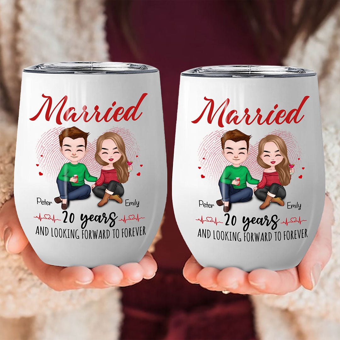 Married 20 Years Tumbler Personalized Anniversary Gift By Year For Couple