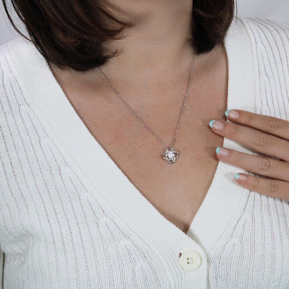 Love Knot Necklace - Gold Finish - Gift For Her