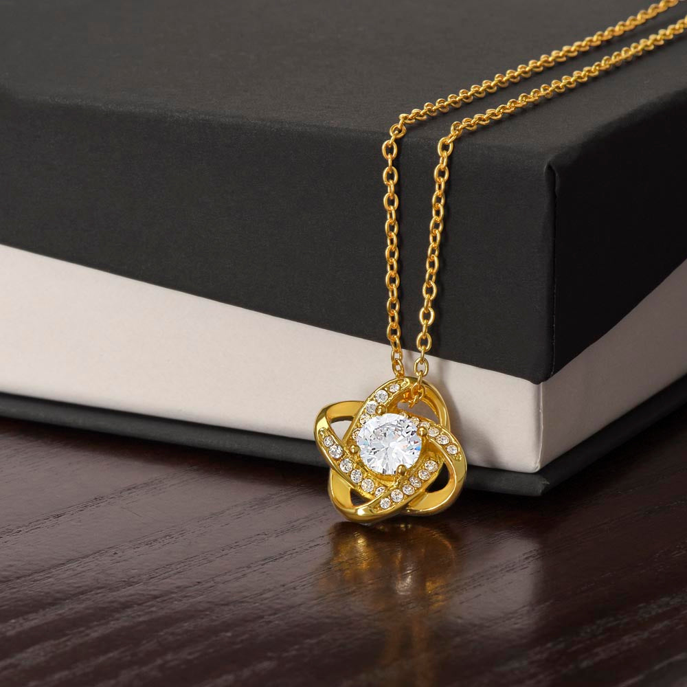 Love Knot Necklace - Gold Finish - Gift For Her