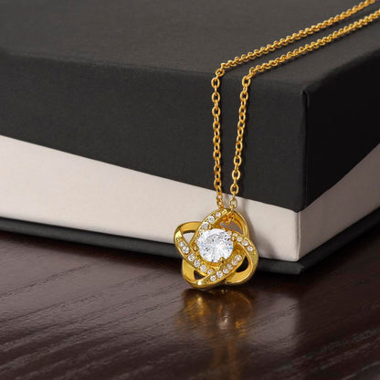 Love Knot Necklace - Gold Finish - Gift For Her