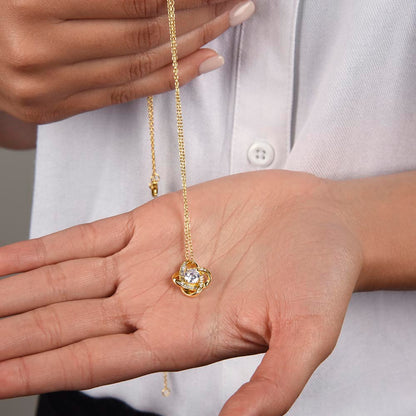 Love Knot Necklace - Gold Finish - Gift For Her