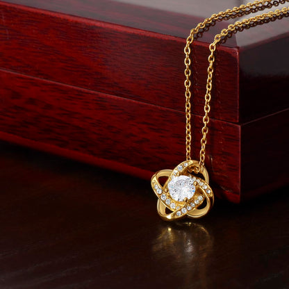 Love Knot Necklace - Gold Finish - Gift For Her
