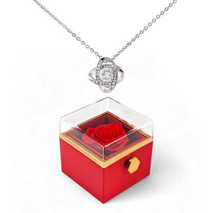 Love Knot with Rotating Rose Gift Box - Luxury Gift For Her