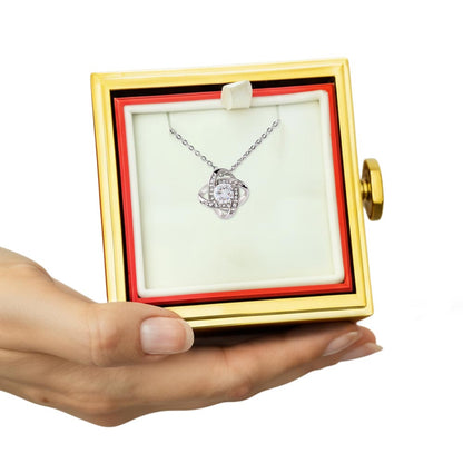 Love Knot with Rotating Rose Gift Box - Luxury Gift For Her