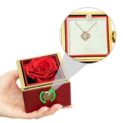 Love Knot with Rotating Rose Gift Box - Luxury Gift For Her