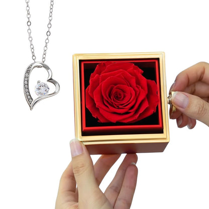 Forever Love with Rotating Rose Gift Box - Luxury Gift For Her