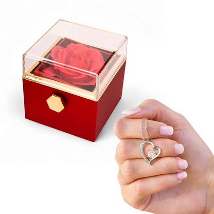 Forever Love with Rotating Rose Gift Box - Luxury Gift For Her