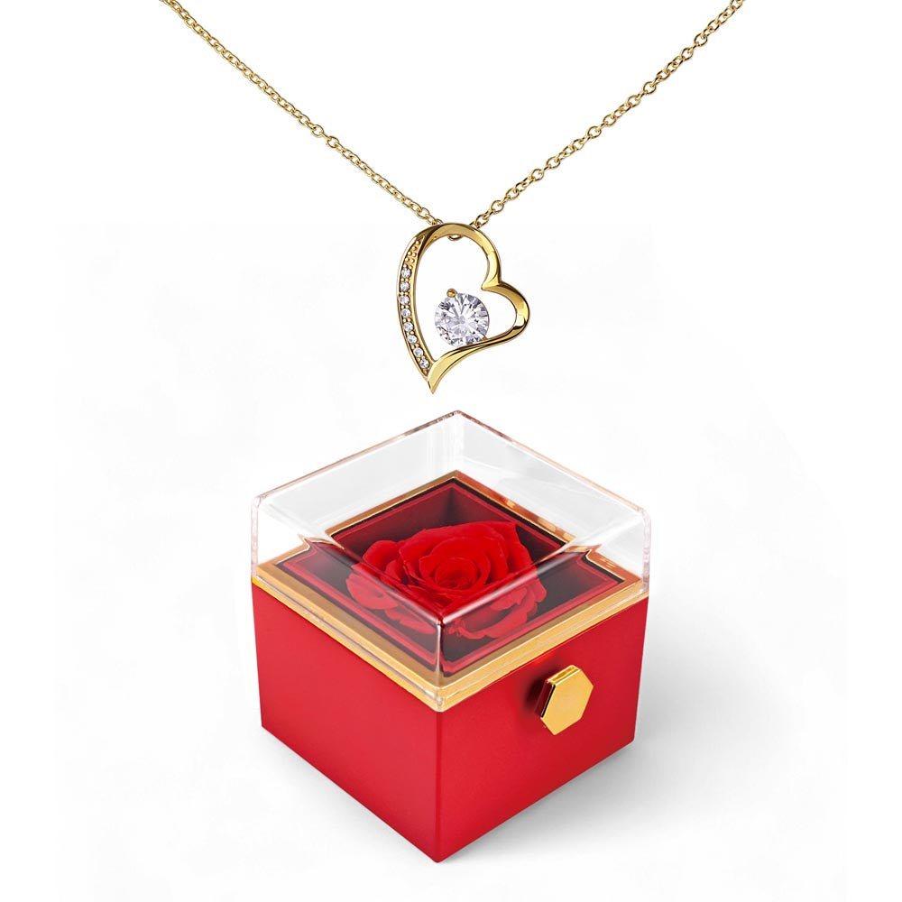 Forever Love with Rotating Rose Gift Box - Luxury Gift For Her