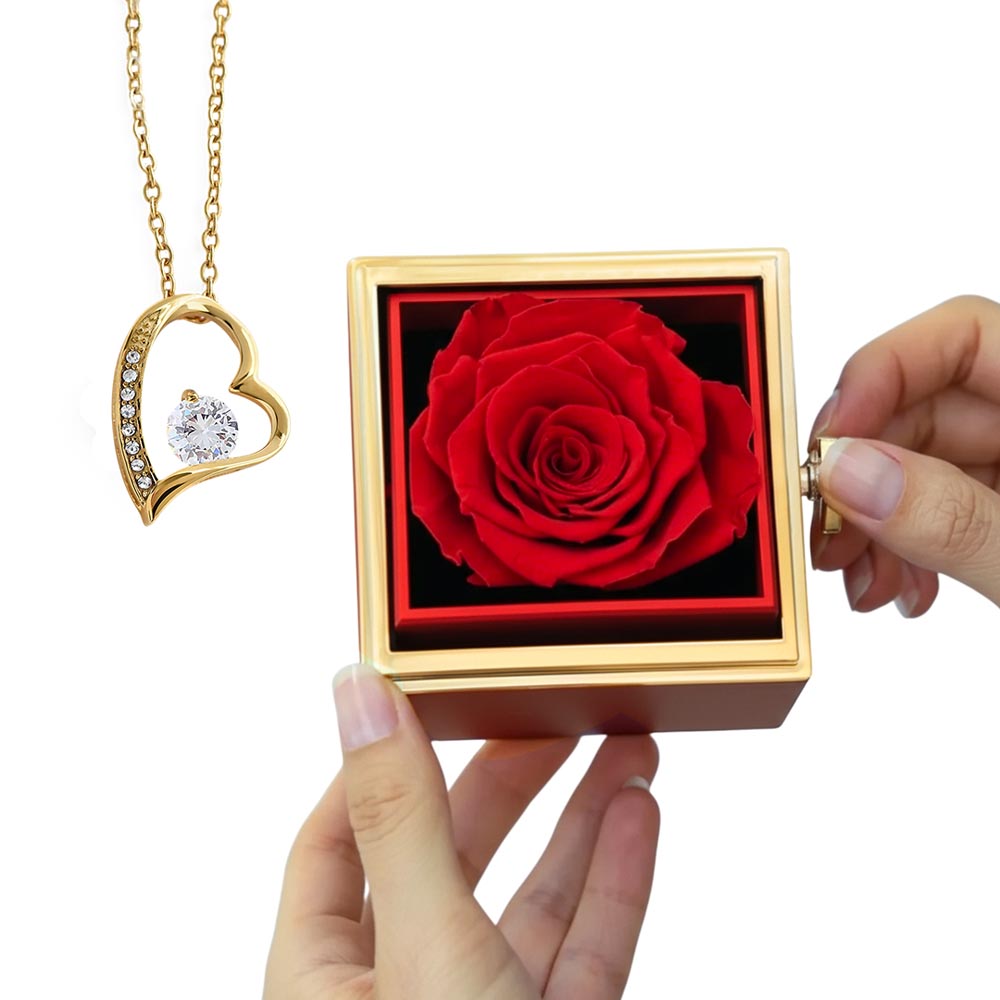 Forever Love with Rotating Rose Gift Box - Luxury Gift For Her