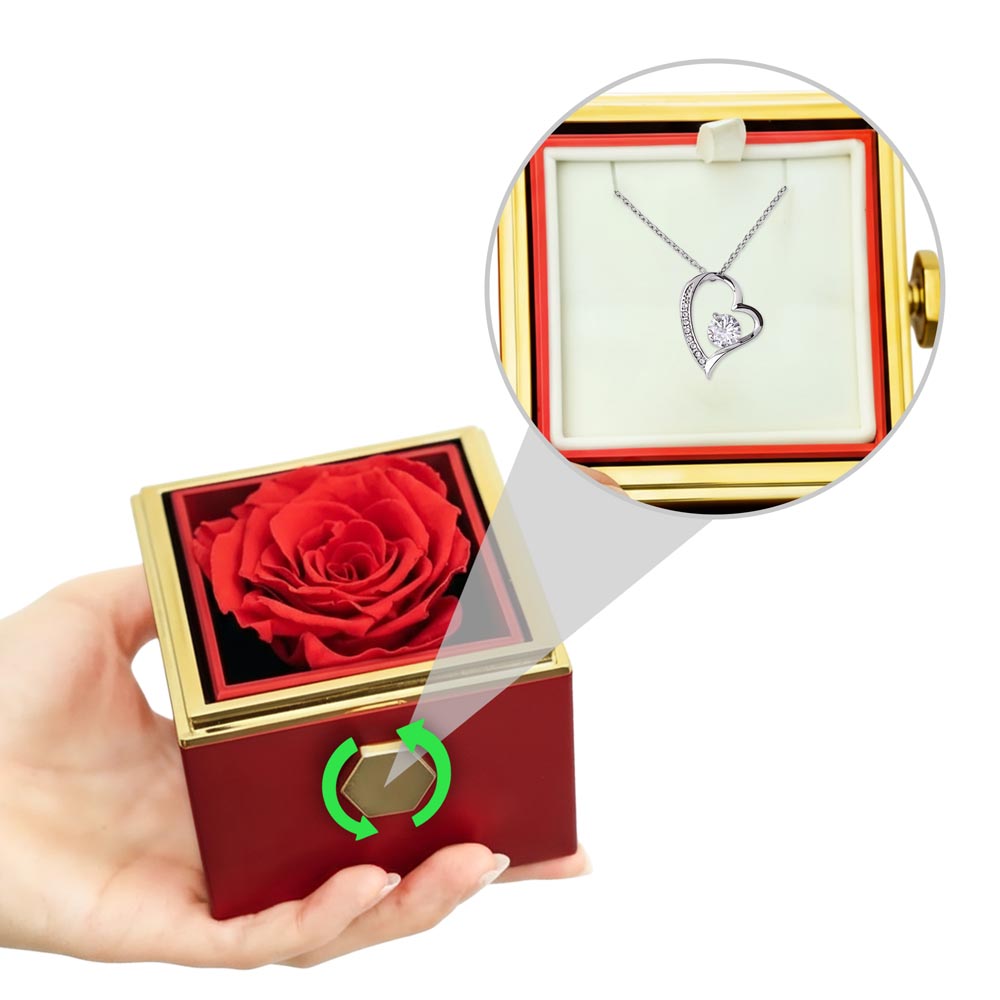 Forever Love with Rotating Rose Gift Box - Luxury Gift For Her