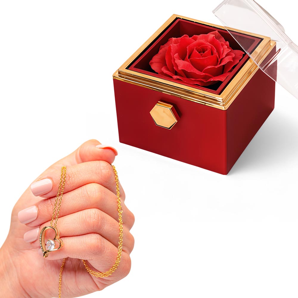 Forever Love with Rotating Rose Gift Box - Luxury Gift For Her
