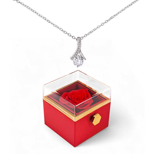 Alluring Beauty with Rotating Rose Gift Box - Luxury Gift For Her