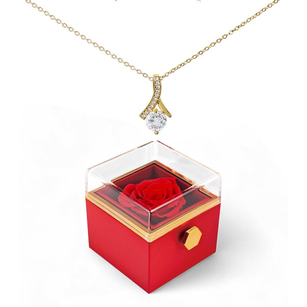 Alluring Beauty with Rotating Rose Gift Box - Luxury Gift For Her