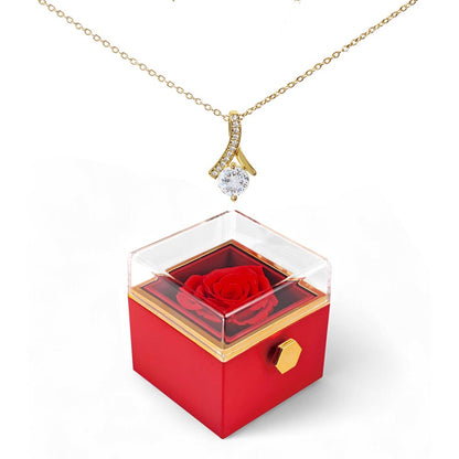 Alluring Beauty with Rotating Rose Gift Box - Luxury Gift For Her
