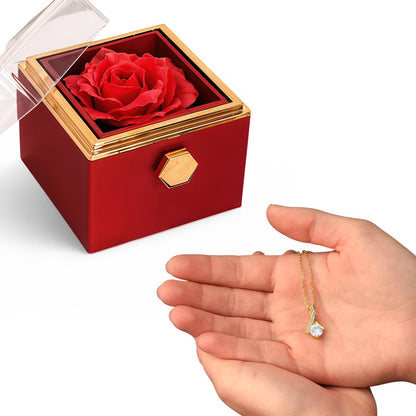 Alluring Beauty with Rotating Rose Gift Box - Luxury Gift For Her