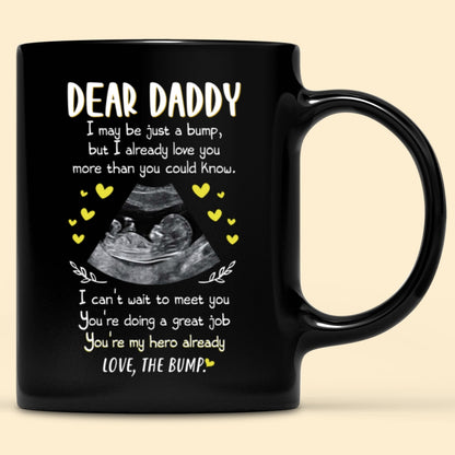 Personalized Gift For Dad To Be Black Mug